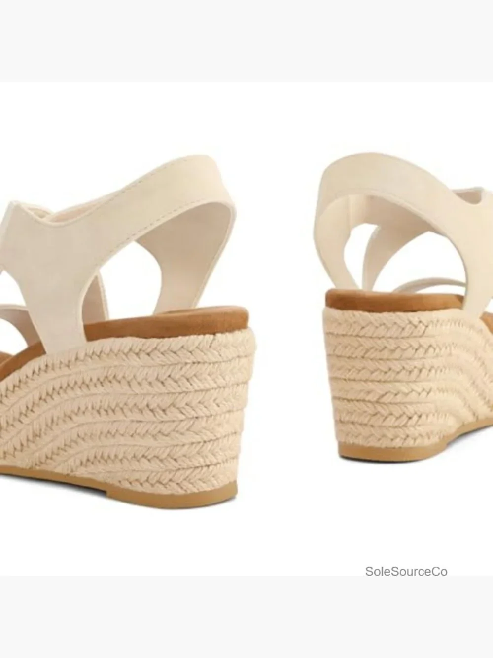 Wedge Platform Sandals Espadrilles Elastic Ankle Strap Casual Comfortable